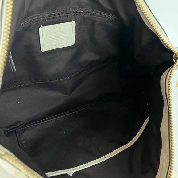 Coach Pebble Leather Lenox Satchel Crossbody - Chalk - Picture 12 of 14